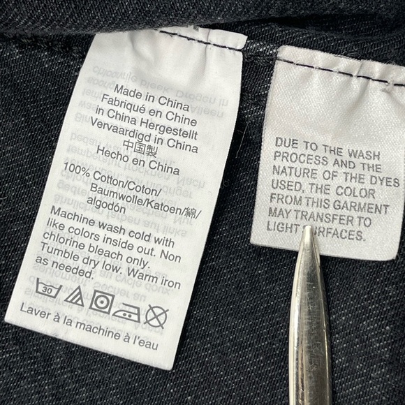 Madewell Oversized Black Denim Jean Jacket Medium Trucker Women’s - Picture 8 of 12